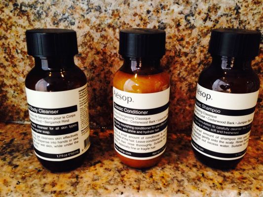 These Aesop toiletries will come in handy at your Thai beachside bungalow with outdoor shower!